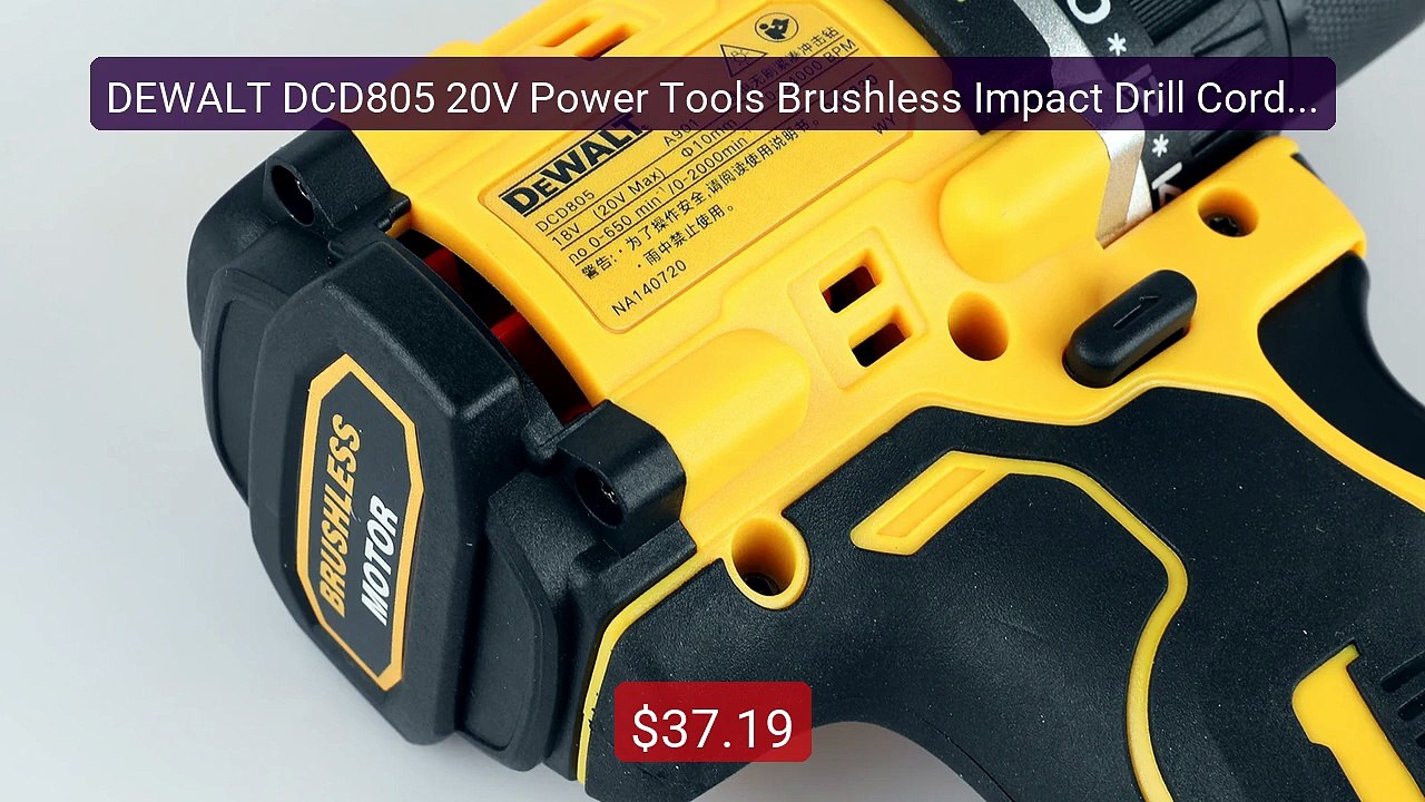 DEWALT DCD805 20V Power Tools Brushless Impact Drill Cordle... -- Top Pick 2026 | Unbeatable Price!
