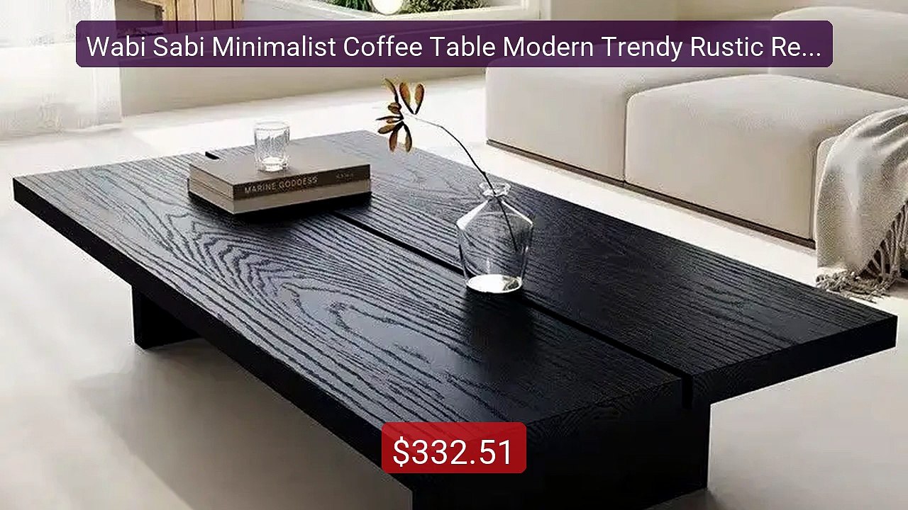 Wabi Sabi Minimalist Coffee Table Modern Trendy Rustic Rect... -- Top Pick 2026 | Unbeatable Price!