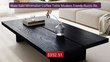 Wabi Sabi Minimalist Coffee Table Modern Trendy Rustic Rect... -- Top Pick 2026 | Unbeatable Price!