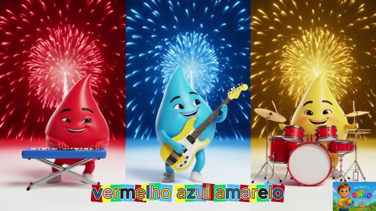 As Cores Primárias com Ninha | Mundo do Dinho | Música Infantil | Animações 3D