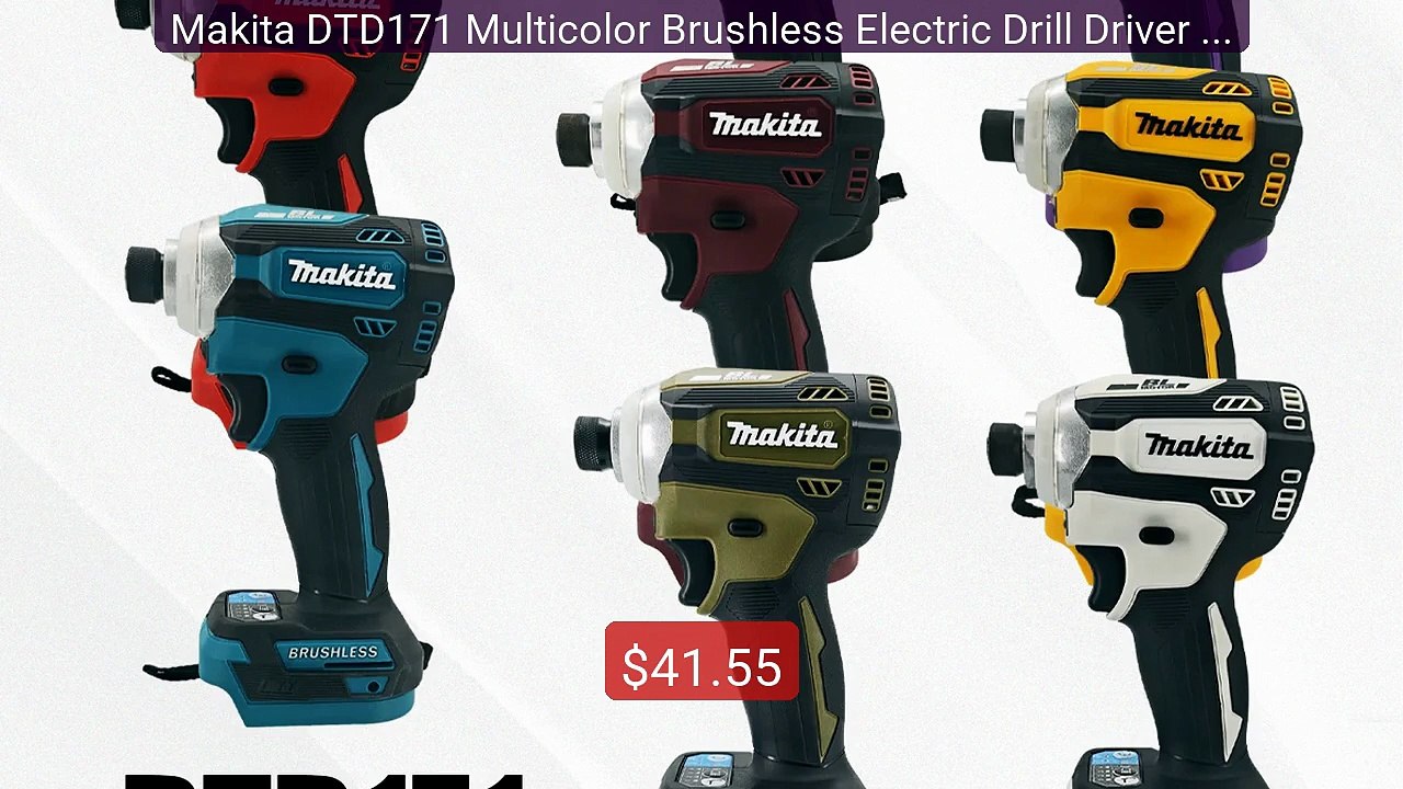 Makita DTD171 Multicolor Brushless Electric Drill Driver Compa... -- Best Buy 2026 | Great Quality!