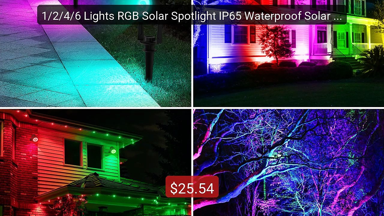 1/2/4/6 Lights RGB Solar Spotlight IP65 Waterproof Solar Ligh... -- Amazing Value 2026 | Must Have!