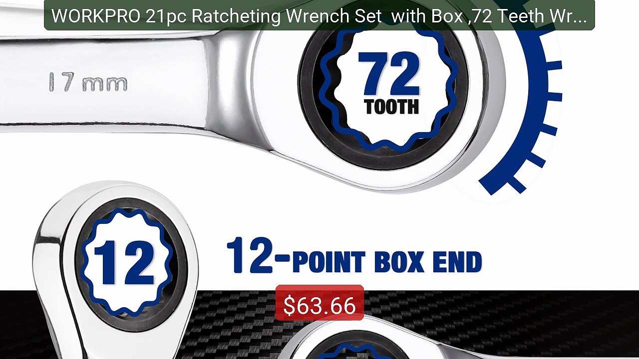WORKPRO 21pc Ratcheting Wrench Set  with Box ,72 Teeth Wrench with ... -- Top Rated 2026 | Buy Now!