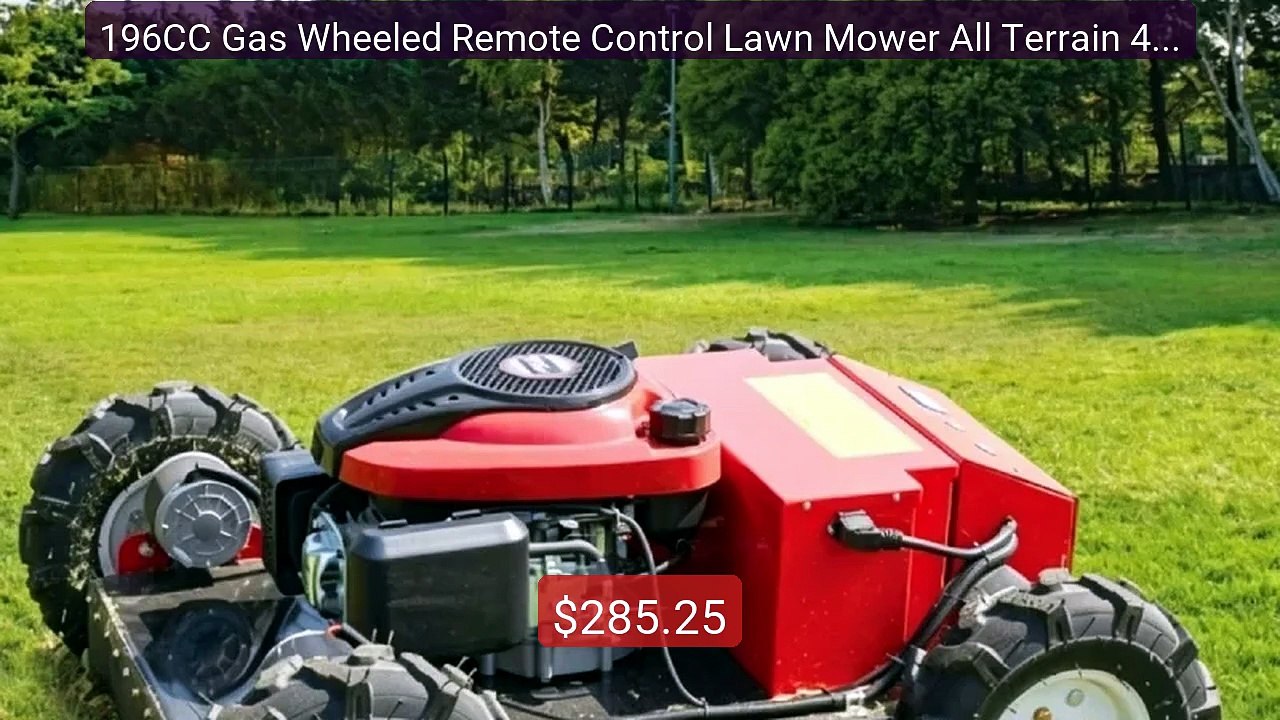 196CC Gas Wheeled Remote Control Lawn Mower All Terrain 4WD R... -- Amazing Value 2026 | Must Have!