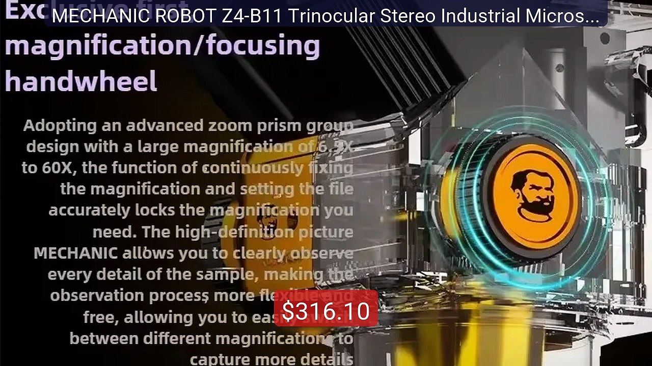 MECHANIC ROBOT Z4-B11 Trinocular Stereo Industrial Microscope 6.5-6... -- Top Rated 2026 | Buy Now!