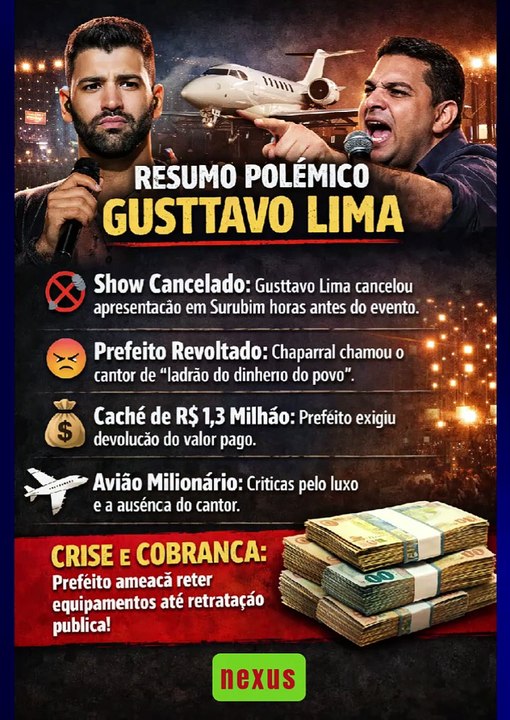 Gustavo lima chamado de caloteiro
