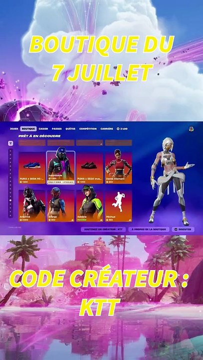 Boutique du 7 Juillet 2026 ! Nouveau skin Coach Gabi !