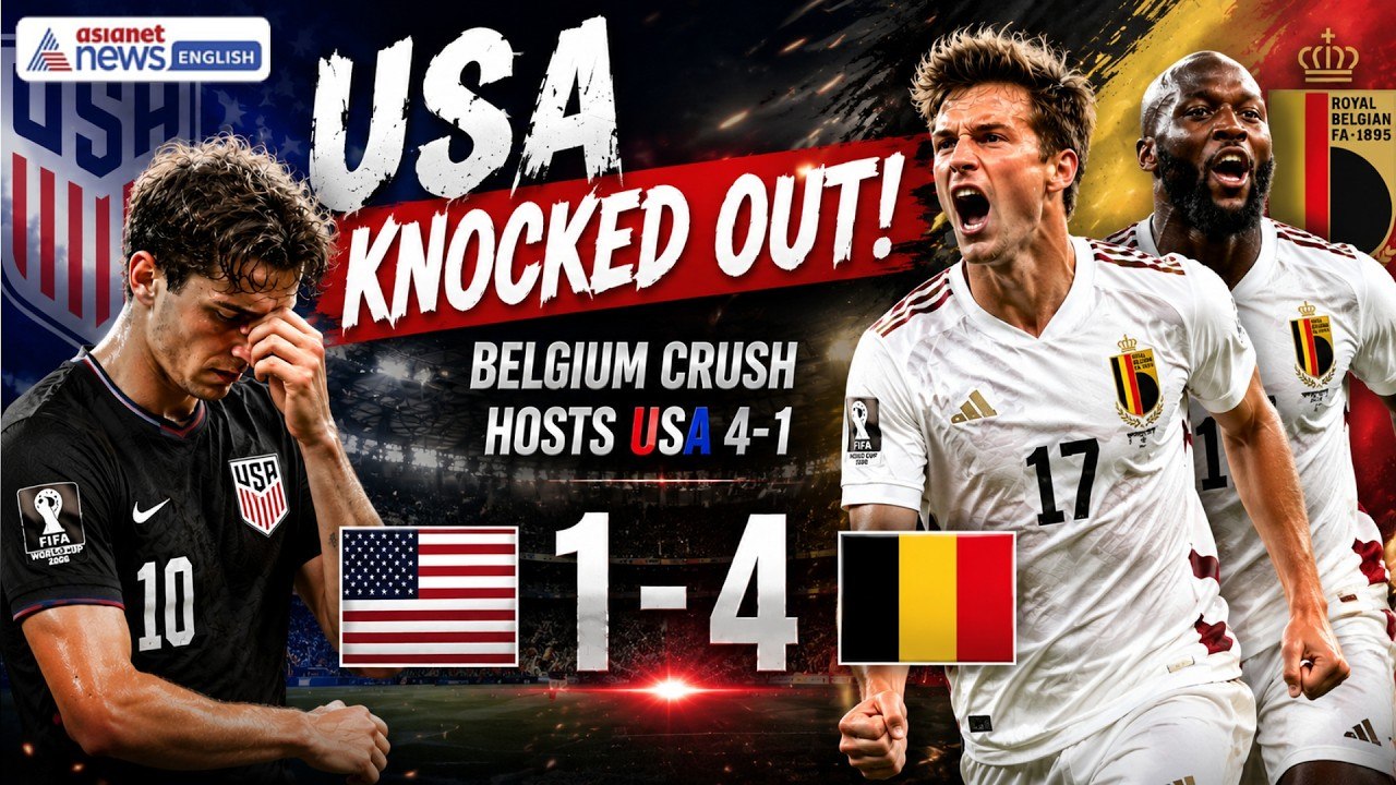 USA vs Belgium Highlights: Red Devils Crush Hosts 4-1, End America's World Cup Dream | Football