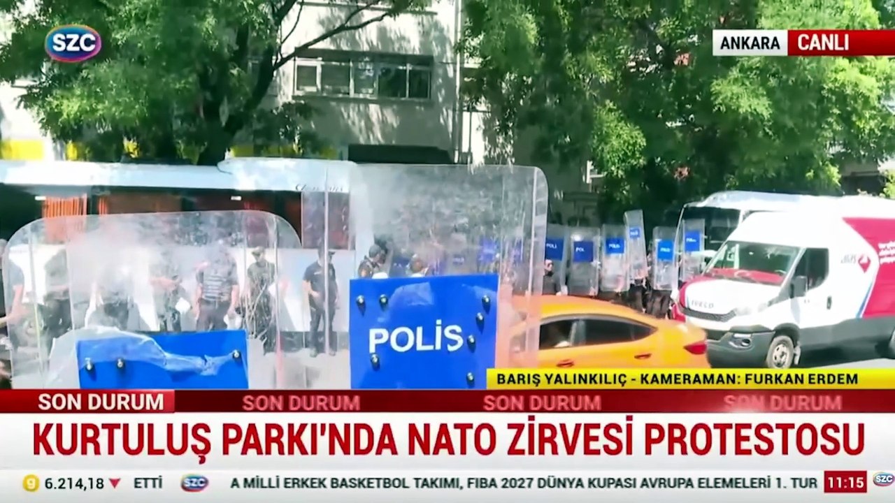 Kurtuluş Parkı'nda NATO zirvesi protestosu