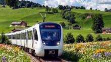 Amazing Railway Journey Through Beautiful Countryside | Relaxing Nature Views in 4K