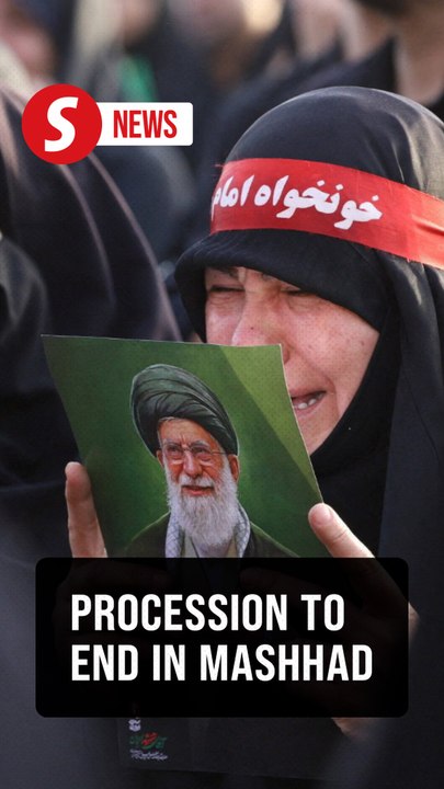 Vast crowds turn out in Iran's Qom for Khamenei procession