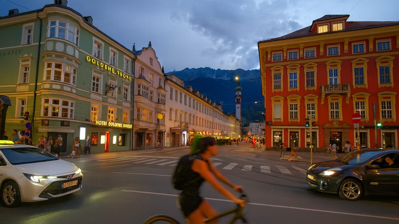 Innsbruck Austria Beautiful Evening Walk 4K 60fps