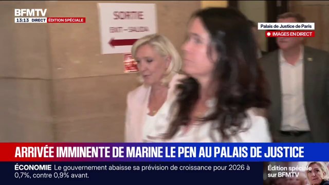 Procès en appel du RN: Marine Le Pen arrive au palais de justice