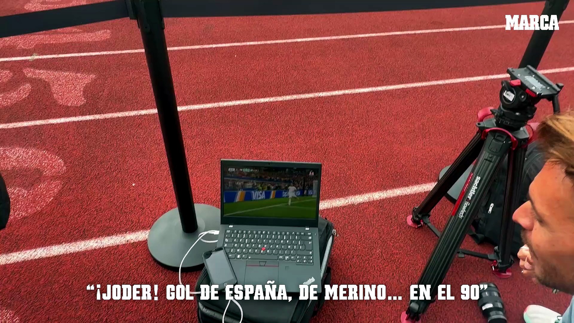 Así se vivió el gol de España en el entrenamiento de Francia