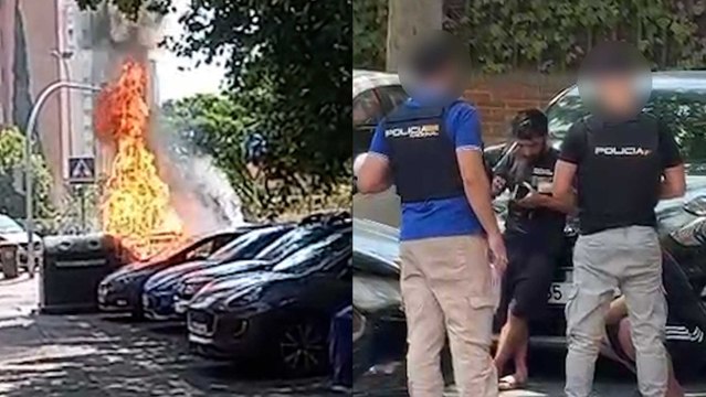 La Policía identifica en unos minutos a los implicados en un aparatoso incendio en la calle Arturo Soria