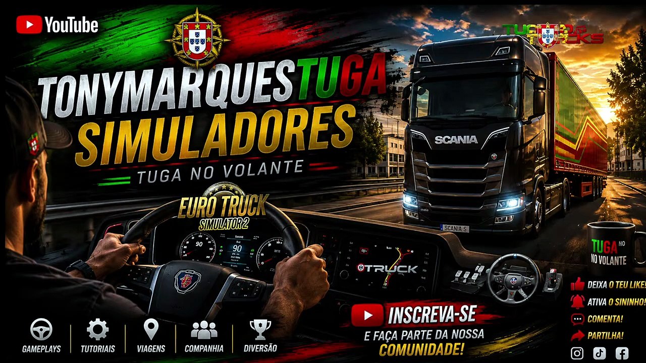 ETS2 1.60 - _ # MAPA BASE  _  VIAJANDO PELA EUROPA _ #livestream#gamer #portugal