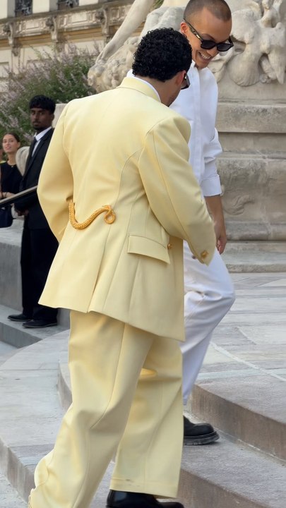Bad Bunny's Striking Yellow Suit at Paris Fashion Week