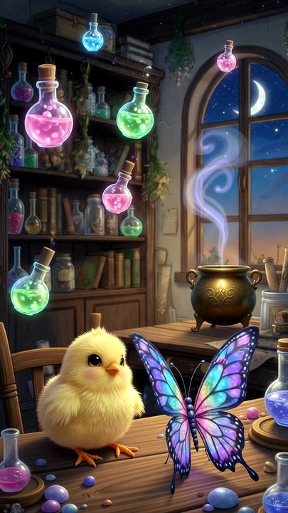 Chick_and_butterfly_in_apothecary