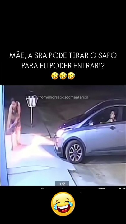 Mãe, a Sra. pode tirar o sapo pra eu entrar? Sim filha, pode deixar comigo. 🐸🐸🐸🐸🚗🚗🚗🚗
