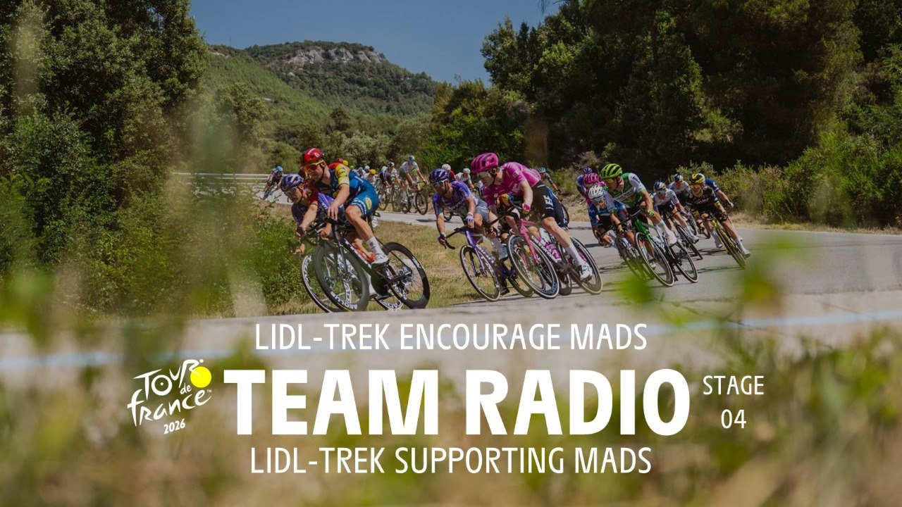 Lidl-Trek supporting Mads - Stage 4