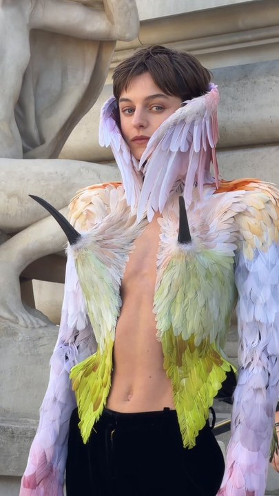 Emma Corrin Takes Flight at Paris Couture Week