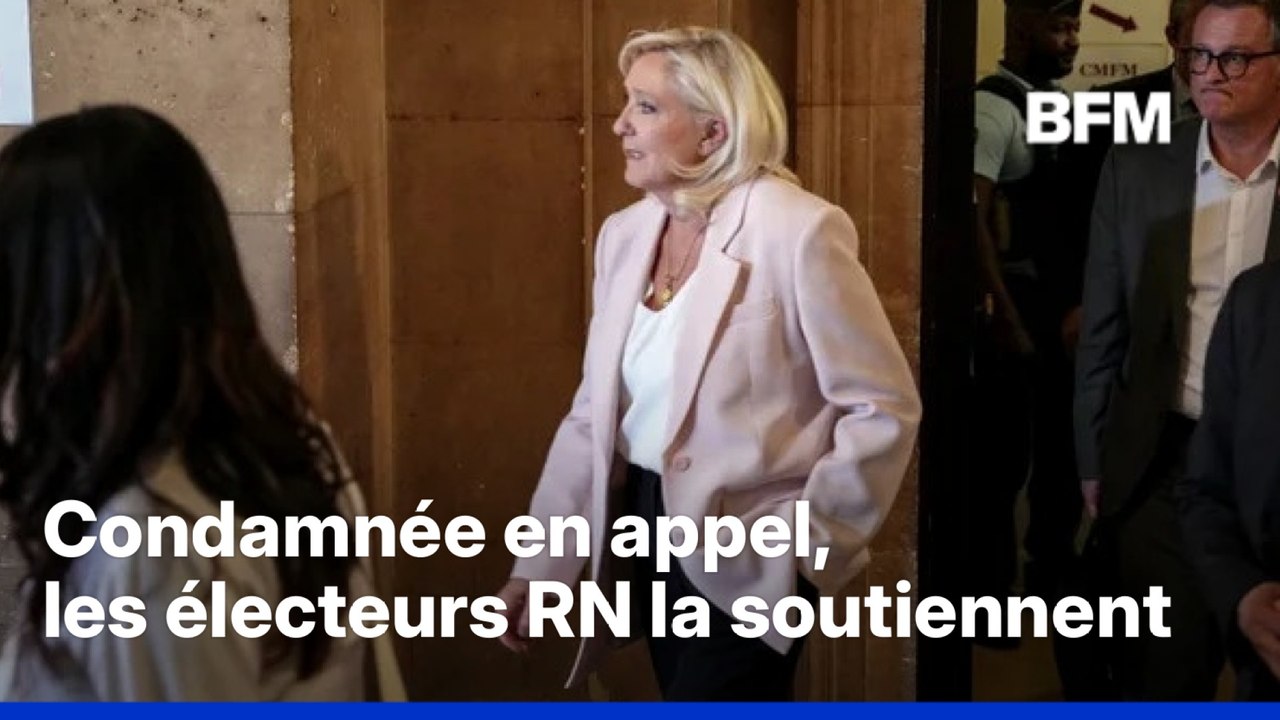 ROBIN DE BFM - A Saint-Savin, village RN de Gironde, les électeurs de Marine Le Pen la soutiennent malgré le port d'un bracelet électronique