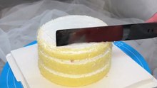 Unique Hollow Heart Cutout Ombre Cake Design 🍓🤍