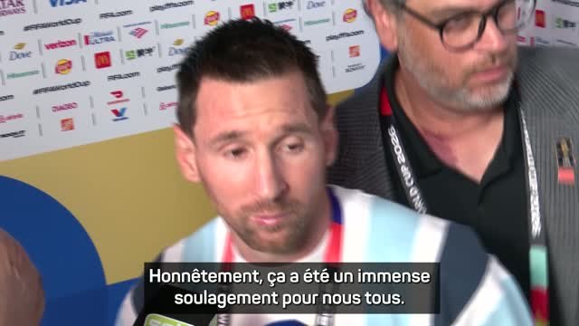 Argentine - Messi : “Un immense soulagement”