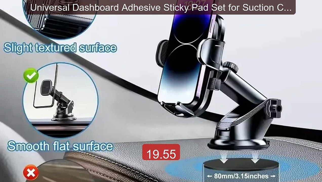 Universal Dashboard Adhesive Sticky Pad Set for Suction Cup G... -- Amazing Value 2026 | Must Have!