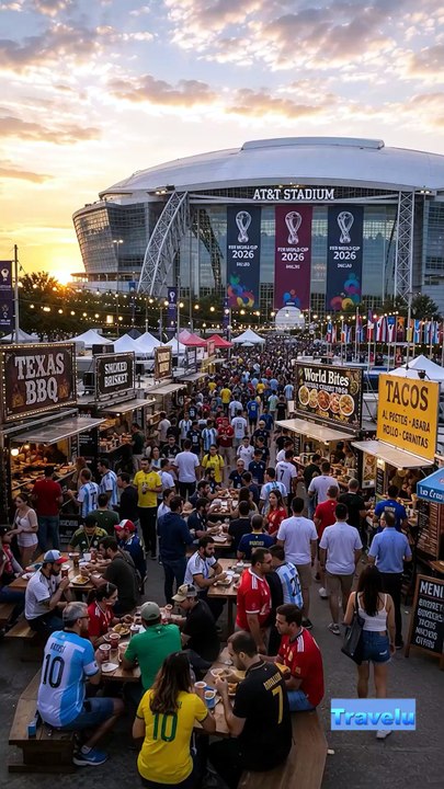 FIFA World Cup 2026 Street Food Tour at AT&T Stadium 🇺🇸 Dallas Match Day Atmosphere