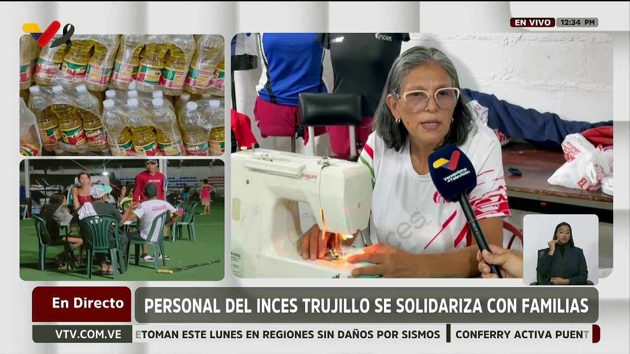 Trujillo | Aprendices INCES confeccionan ropa para niños y niñas afectados por sismos en el país
