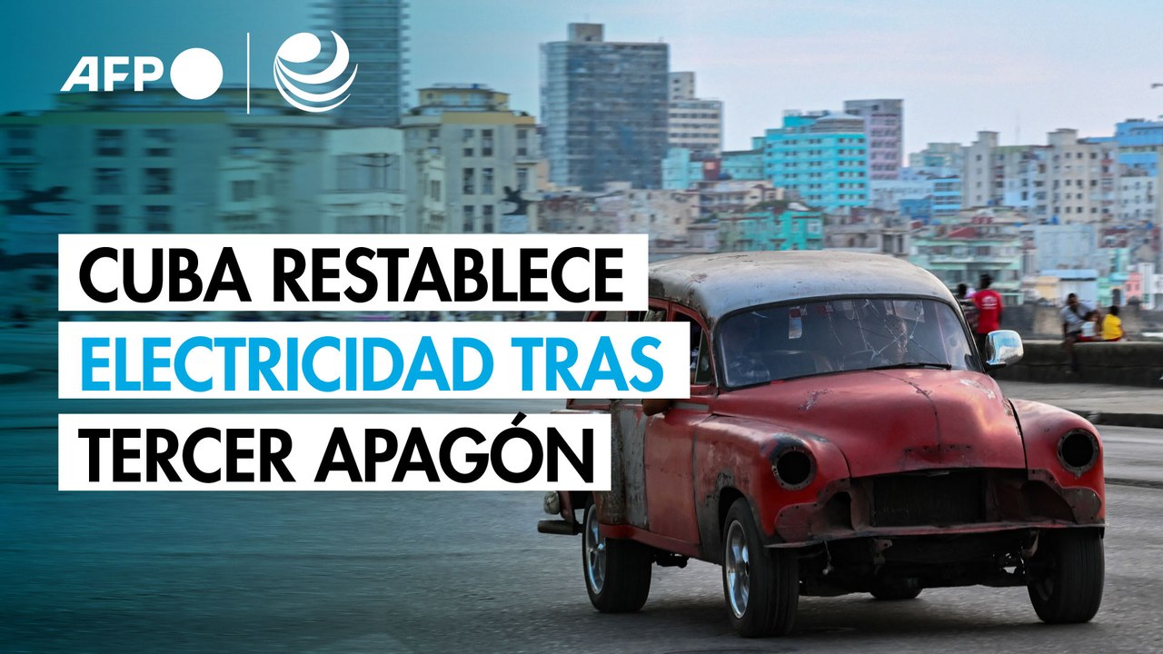 Cuba restablece progresivamente la electricidad tras tercer apagón nacional en seis meses
