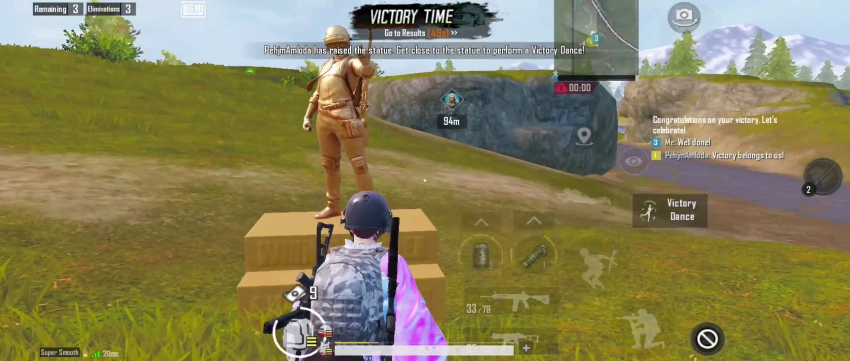 Winner Winner Chicken dinner PUBG BGMI Livik Map