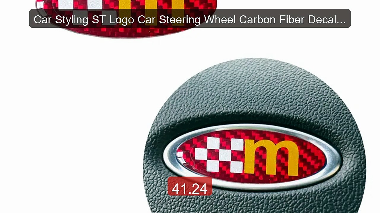 Car Styling ST Logo Car Steering Wheel Carbon Fiber Decal Sticker ... -- Best Deal 2026 | Shop Now!