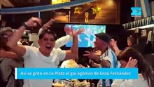 Así se gritó en La Plata el gol agónico de Enzo Fernández