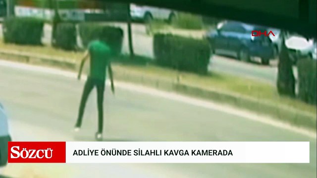 Adliye önünde silahlı kavga! Yaralılar var
