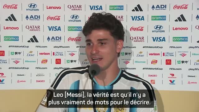 Argentine - Alvarez n’a plus de mots pour décrire le “monstre” Messi