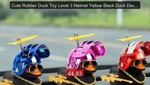 Cute Rubber Duck Toy Level 3 Helmet Yellow Black Duck Decorati... -- Hot Deal 2026 | Limited Offer!