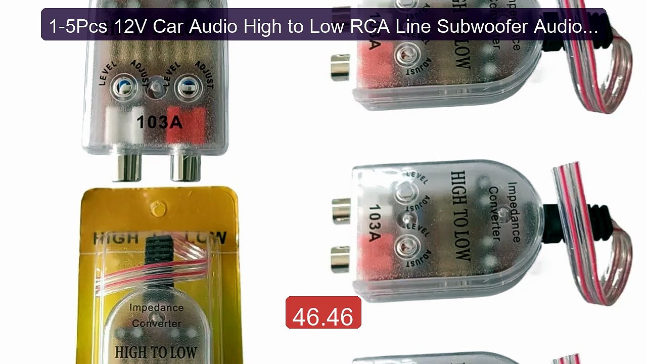 1-5Pcs 12V Car Audio High to Low RCA Line Subwoofer Audio Impe... -- Hot Deal 2026 | Limited Offer!