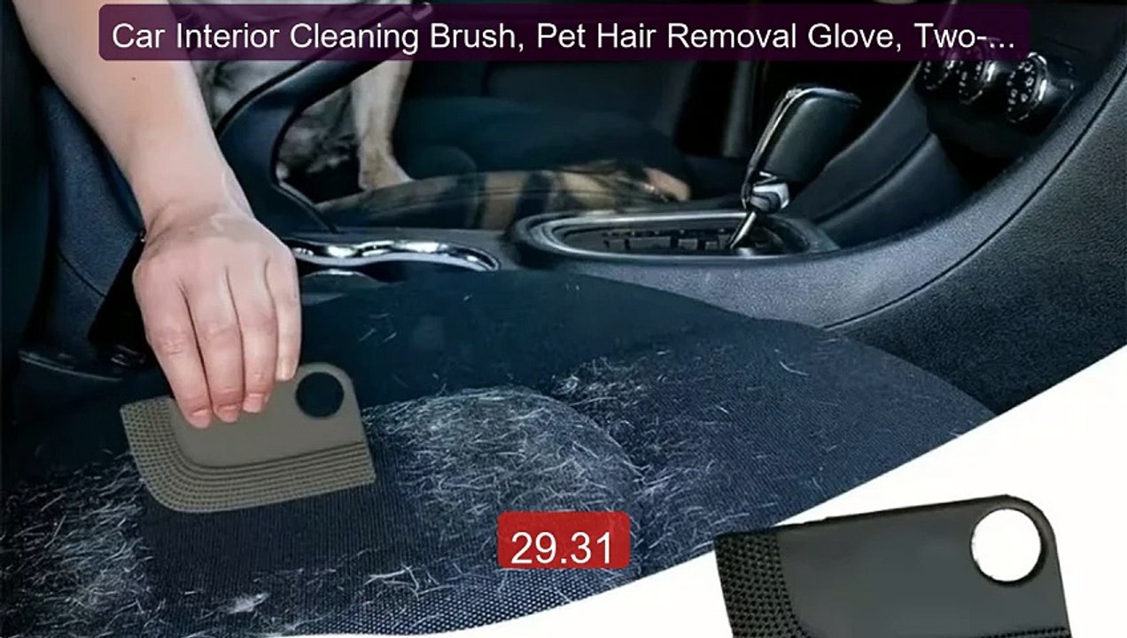 Car Interior Cleaning Brush, Pet Hair Removal Glove, Two-way B... -- Best Buy 2026 | Great Quality!