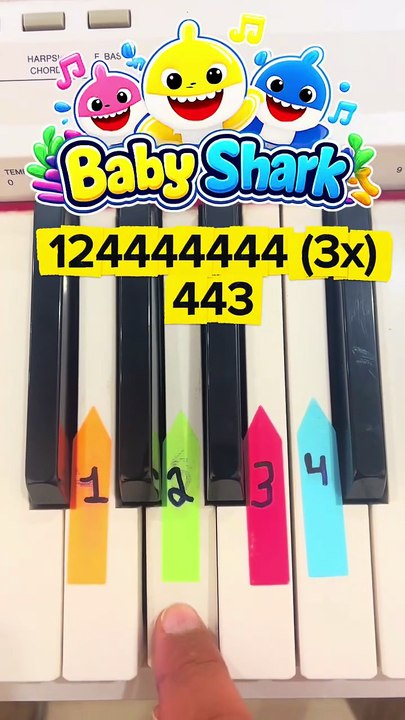 BABY SHARK 🎹 Super Easy Piano Tutorial 🔥
