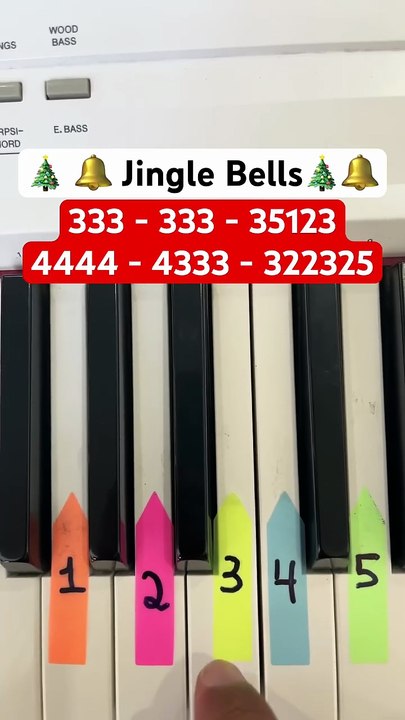 🎄🎅 Jingle Bells – EASY Piano Tutorial 🔔