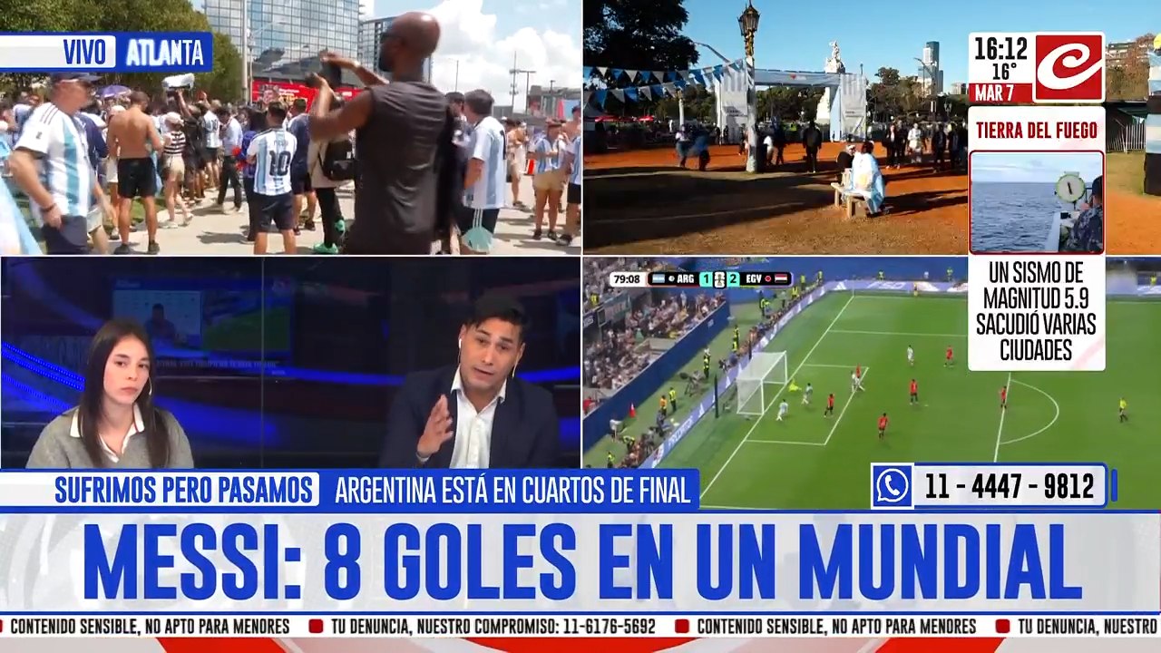La plaza Seeber estalló de alegría con la remontada histórica de Argentina