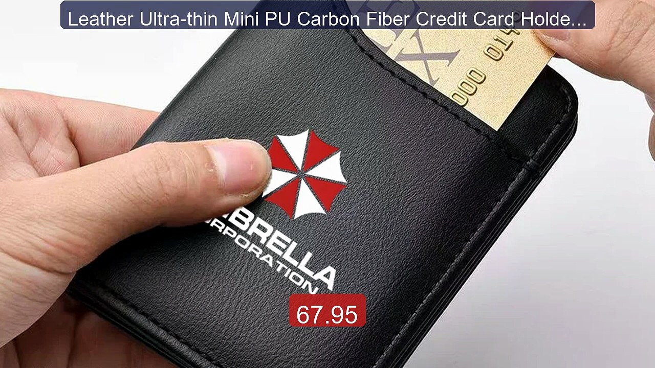 Leather Ultra-thin Mini PU Carbon Fiber Credit Card Holder Men... -- Best Buy 2026 | Great Quality!