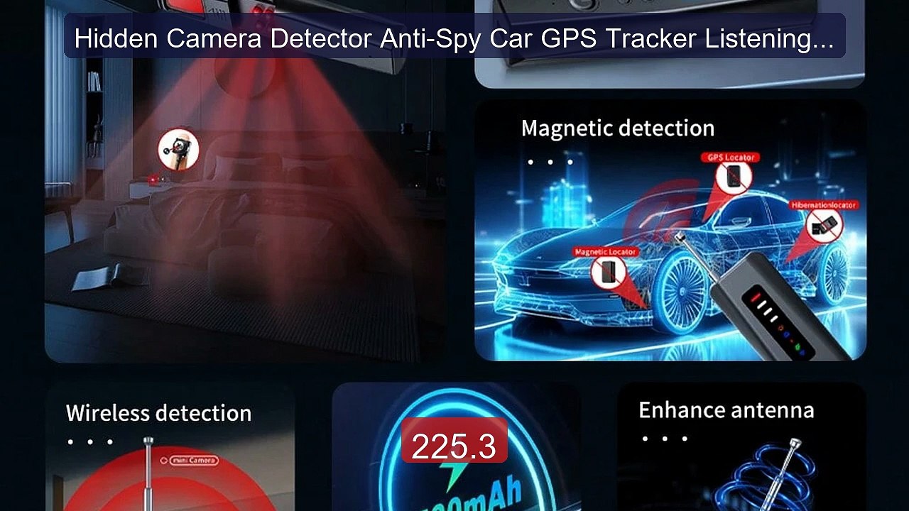 Hidden Camera Detector Anti-Spy Car GPS Tracker Listening Device Bu... -- Top Rated 2026 | Buy Now!