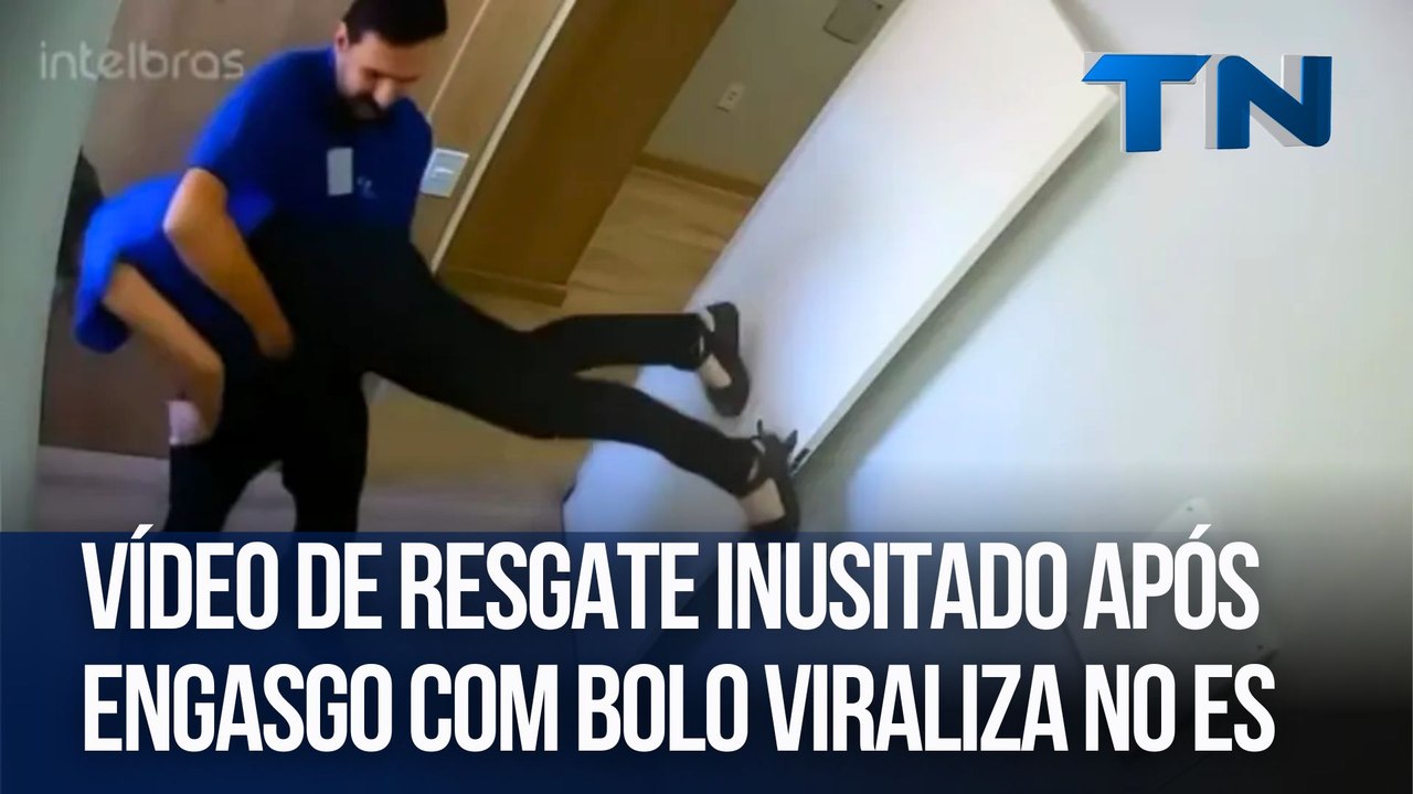 Vídeo de resgate inusitado após engasgo com bolo viraliza no ES