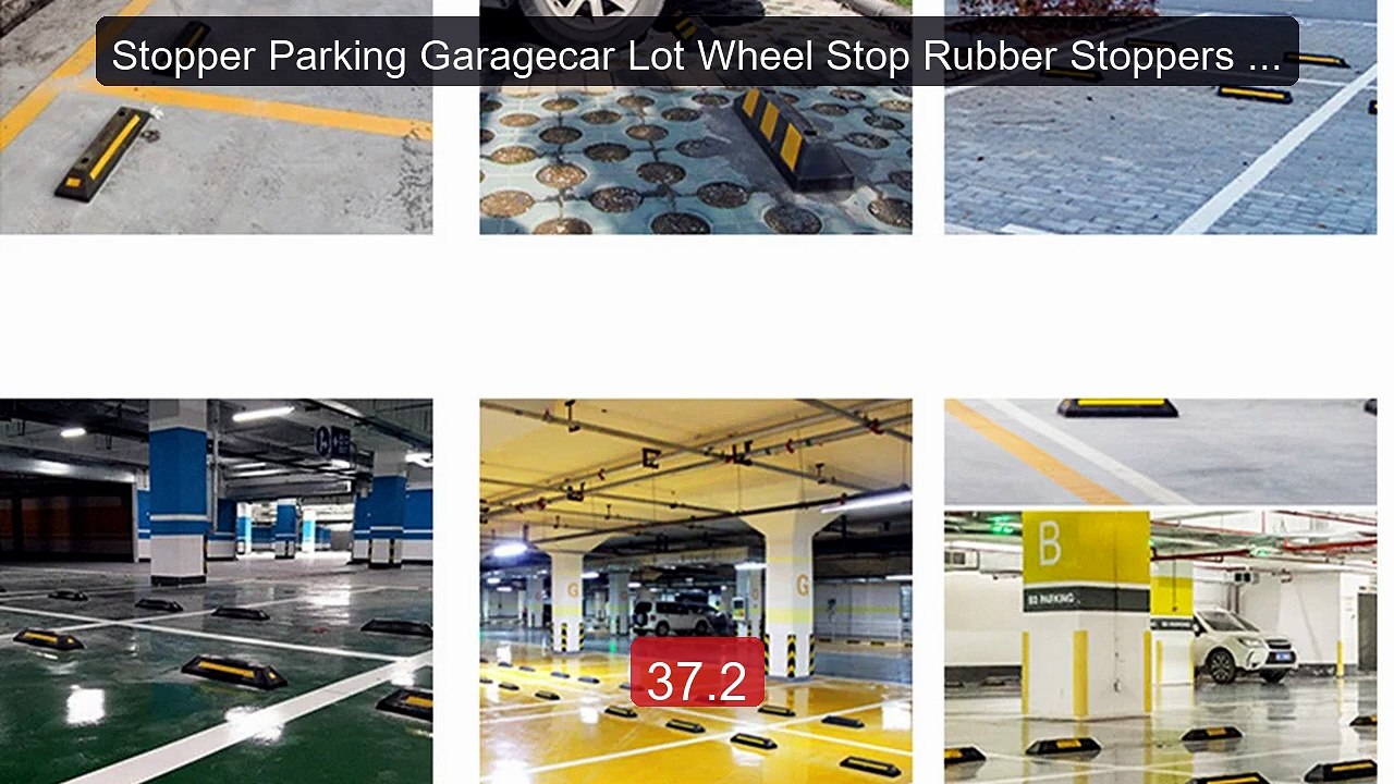 Stopper Parking Garagecar Lot Wheel Stop Rubber...