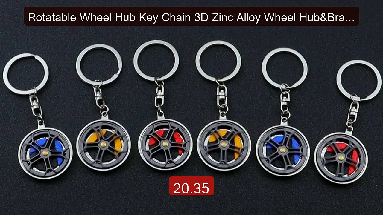 Rotatable Wheel Hub Key Chain 3D Zinc Alloy Wheel Hub&Brake Keychai... -- Top Rated 2026 | Buy Now!