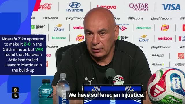Egypt coach slams officials after loss to Argentina, says team 'suffered injustice'