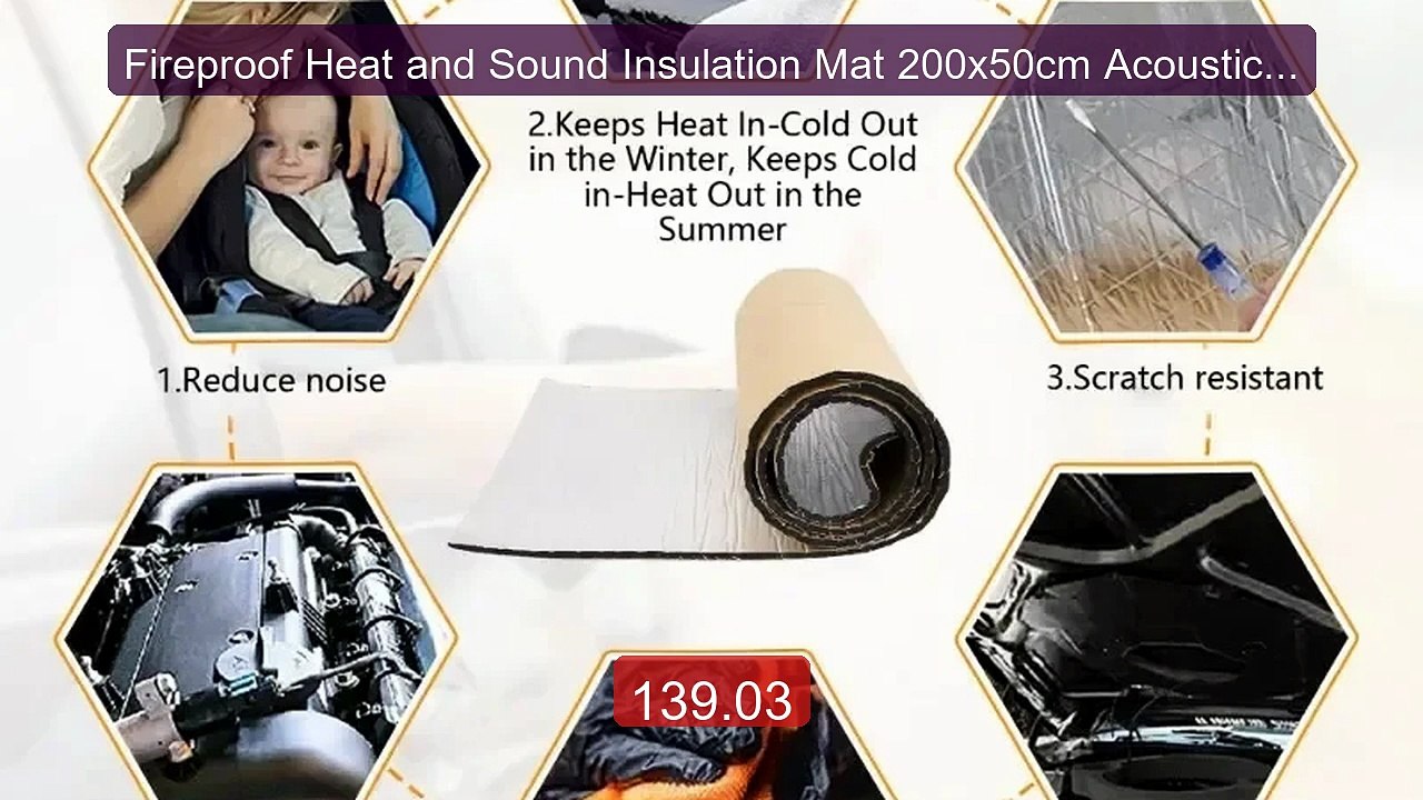 Fireproof Heat and Sound Insulation Mat 200x50c...